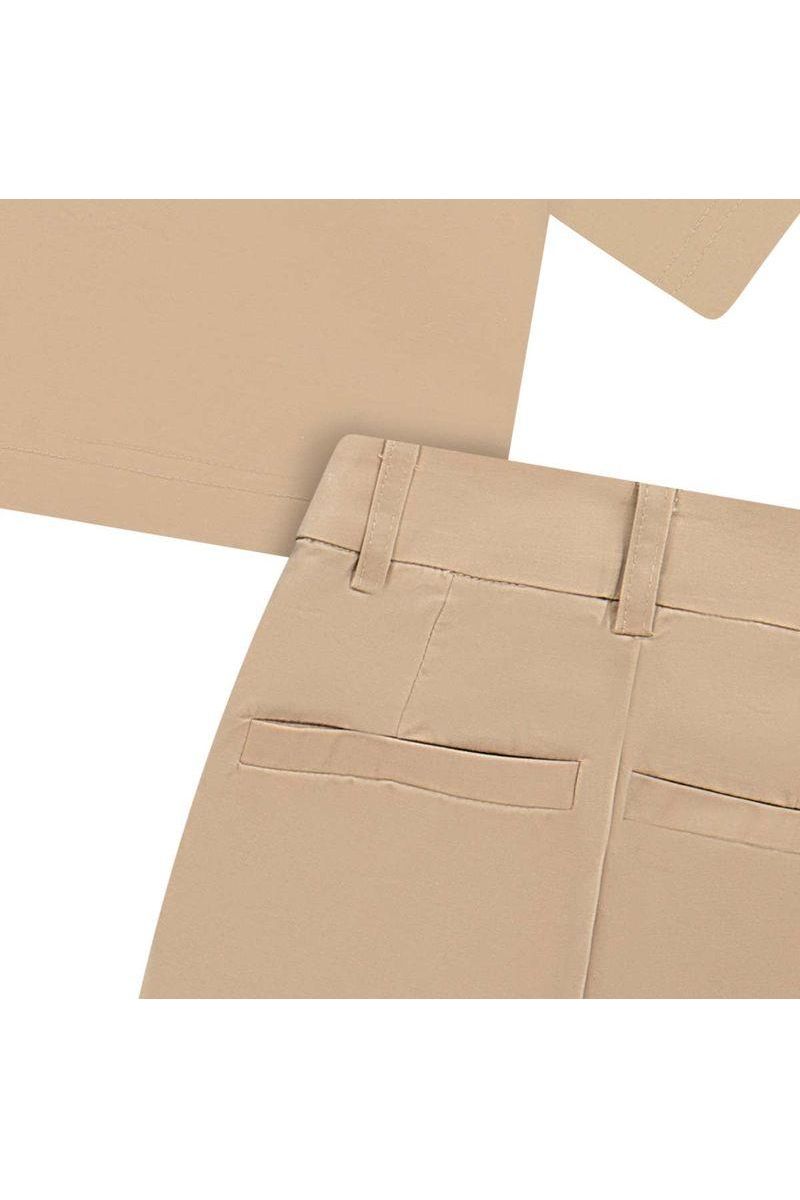 חליפת פרימיום ROBERTO VINO כיס בצד לילדות Brown / 4Y