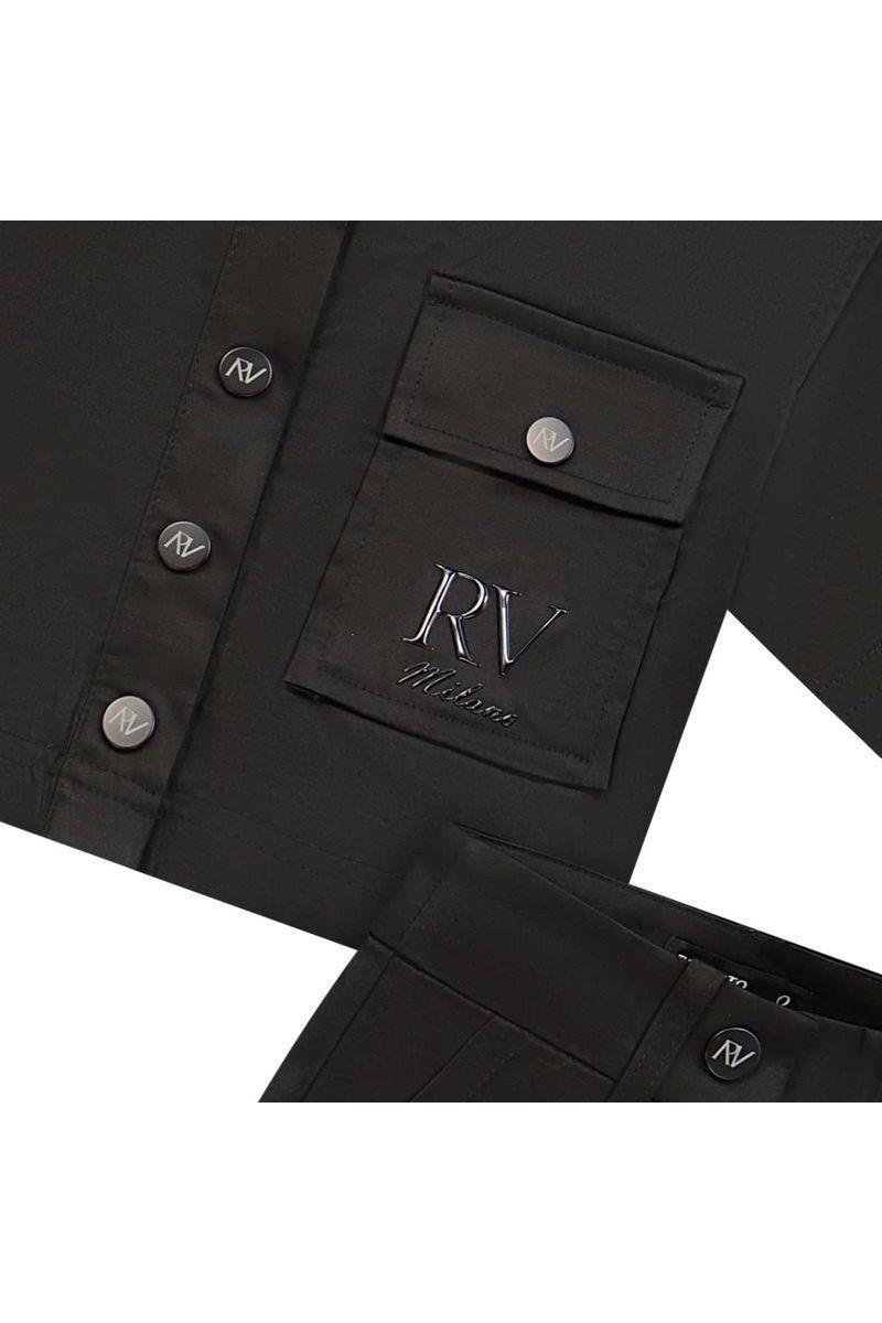 חליפת פרימיום ROBERTO VINO כיס בצד לילדות Black / 4Y