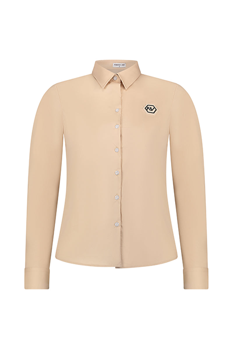 חולצה מכופתרת ROBERTO VINO בצבע חום לנשים