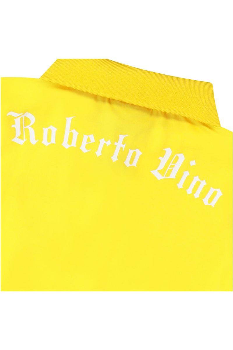 חולצת צווארון ROBERTO VINO הדפס לוגו אחורי לילדים