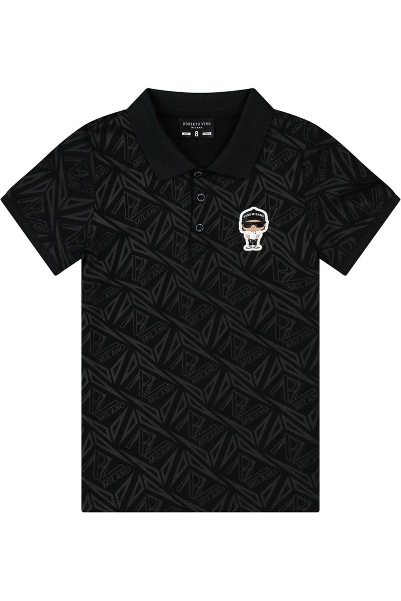 חולצת צווארון ROBERTO VINO אייקון ילד בצד לילדים