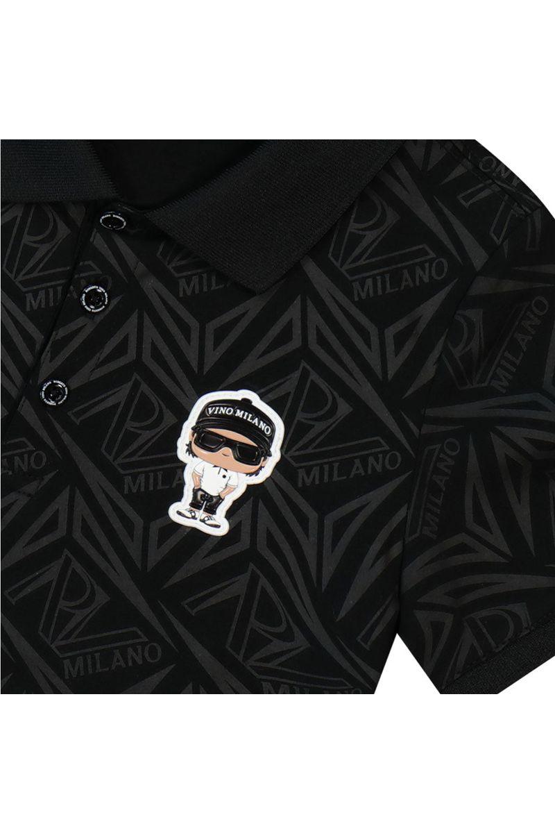 חולצת צווארון ROBERTO VINO אייקון ילד בצד לילדים