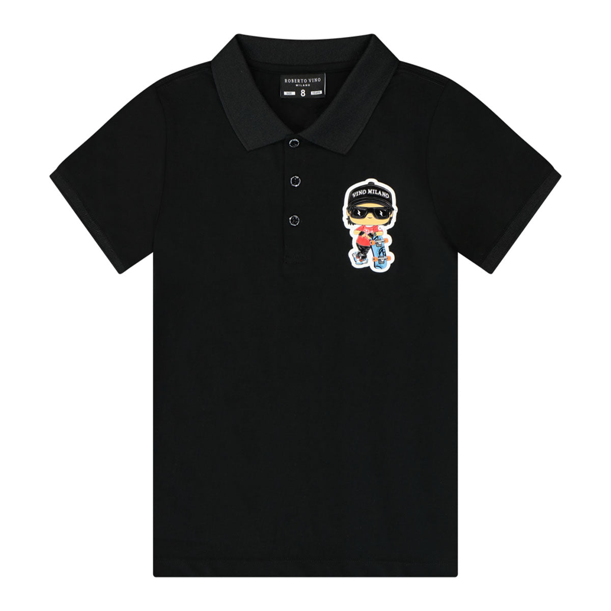 חולצת צווארון ROBERTO VINO לוגו אחורי לילדים