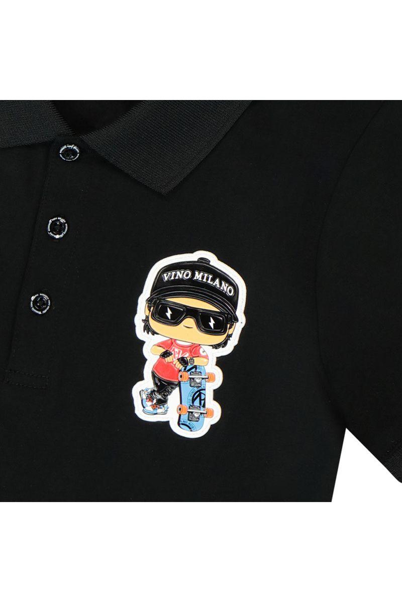 חולצת צווארון ROBERTO VINO לוגו אחורי לילדים