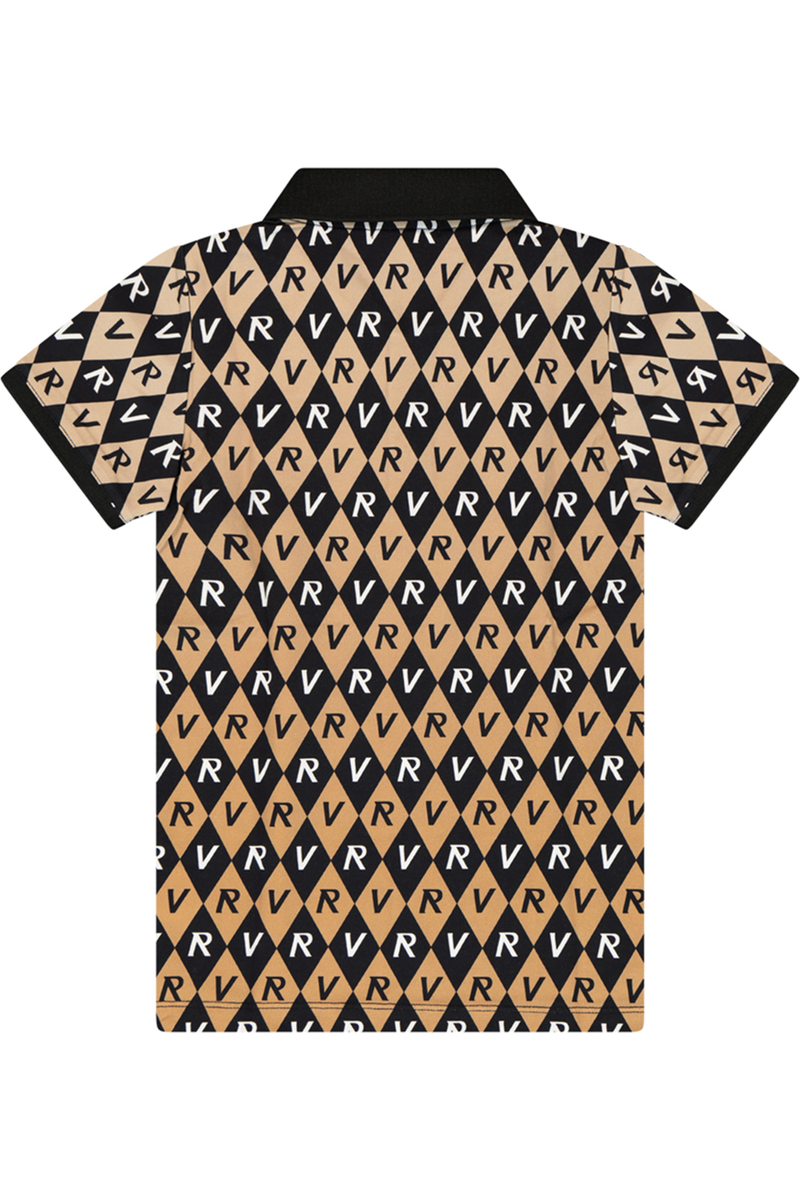 חולצת צווארון ROBERTO VINO בעיצוב דמוי יהלומים לתינוקות Brown / 3-6M