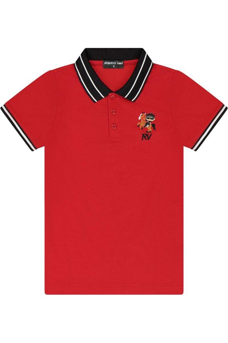 חולצת צווארון ROBERTO VINO אלגנטית  וצווארון מפוספס לילדים