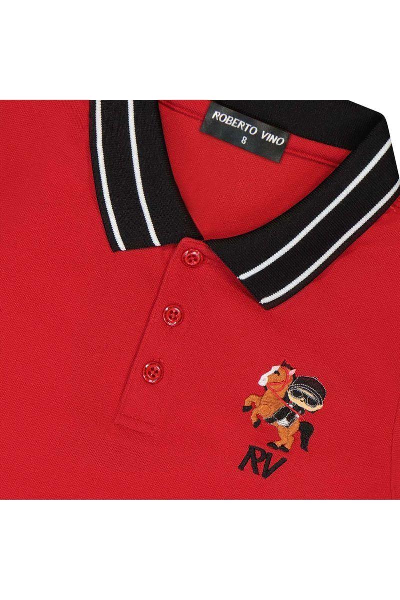 חולצת צווארון ROBERTO VINO אלגנטית  וצווארון מפוספס לילדים