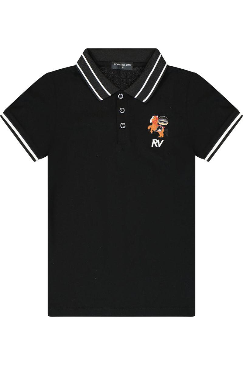 חולצת צווארון ROBERTO VINO אלגנטית  וצווארון מפוספס לילדים