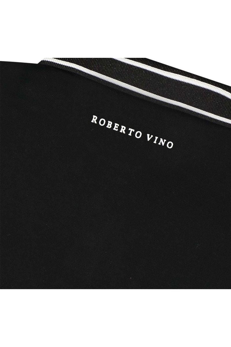 חולצת צווארון ROBERTO VINO אלגנטית  וצווארון מפוספס לילדים