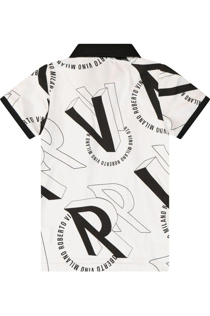 חולצת צווארון ROBERTO VINO SIGNATURE בעיצוב גרפי לילדים