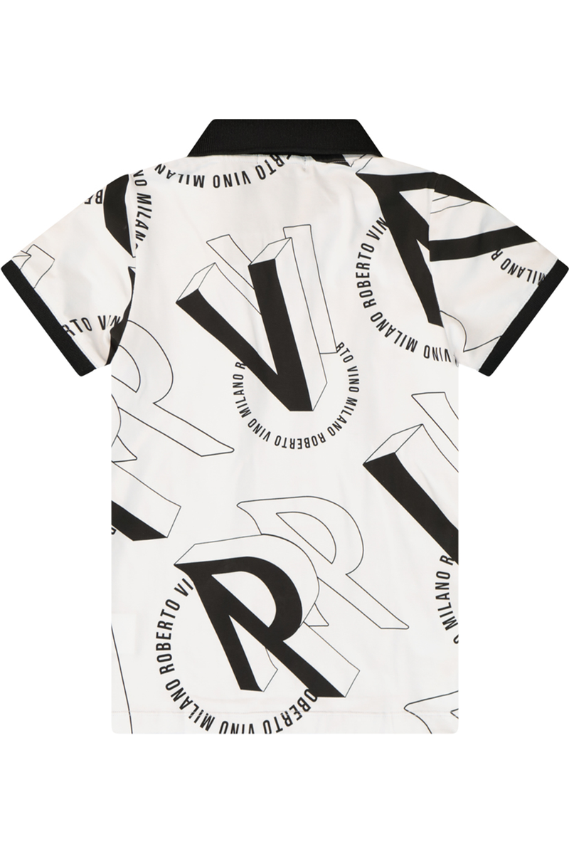 חולצת צווארון ROBERTO VINO SIGNATURE בעיצוב גרפי לתינוקות