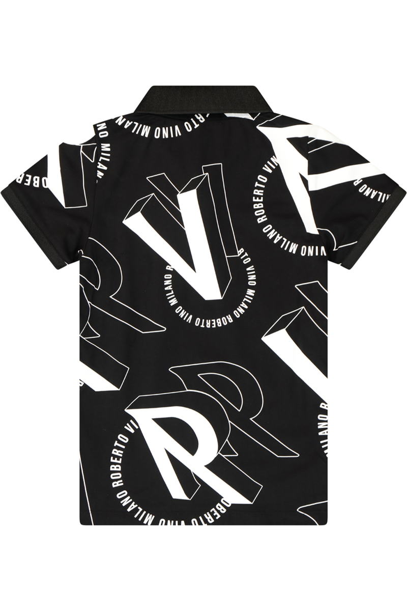 חולצת צווארון ROBERTO VINO SIGNATURE בעיצוב גרפי לתינוקות