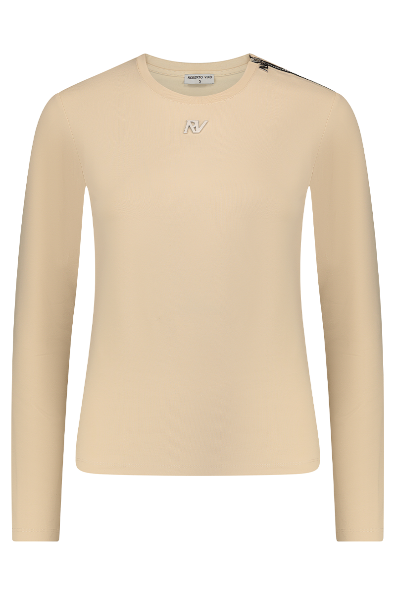 חולצת טי שירט לנשים ROBERTO VINO בצבע בז'