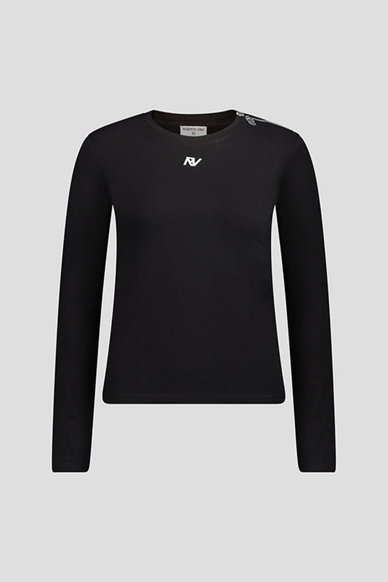 חולצת טי שירט לנשים ROBERTO VINO בצבע שחור