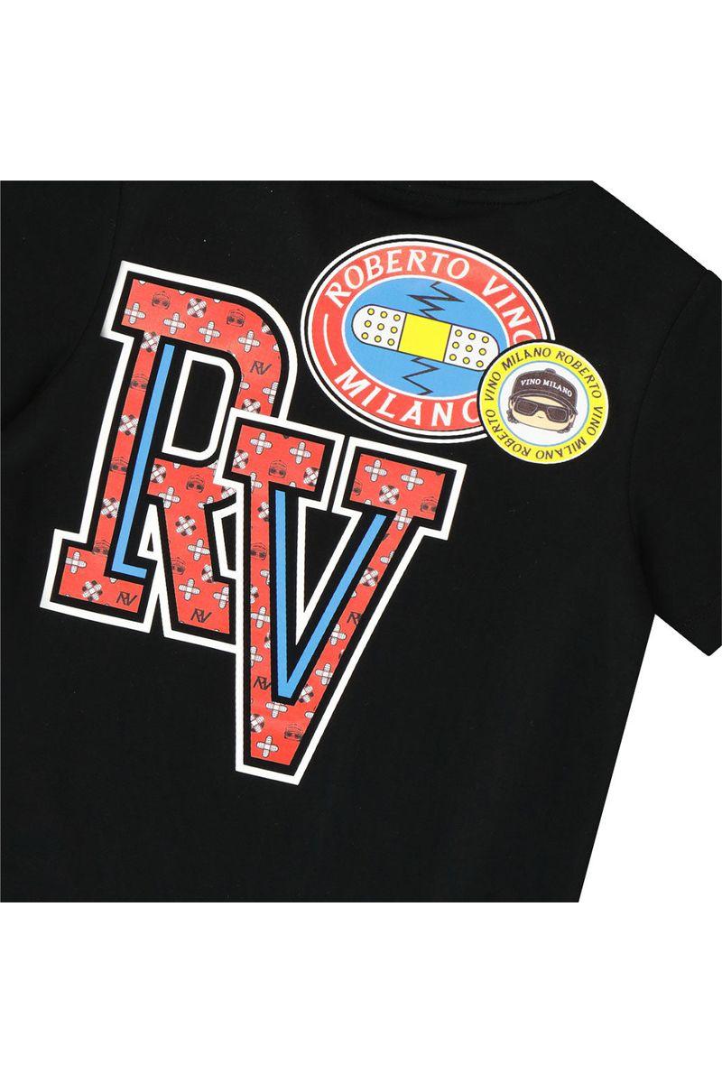 חולצת טי שרט ROBERTO VINO מעוטרת תליון לילדים