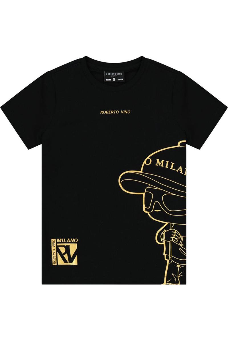 חולצת טי שרט ROBERTO VINO הדפס ילד לילדים