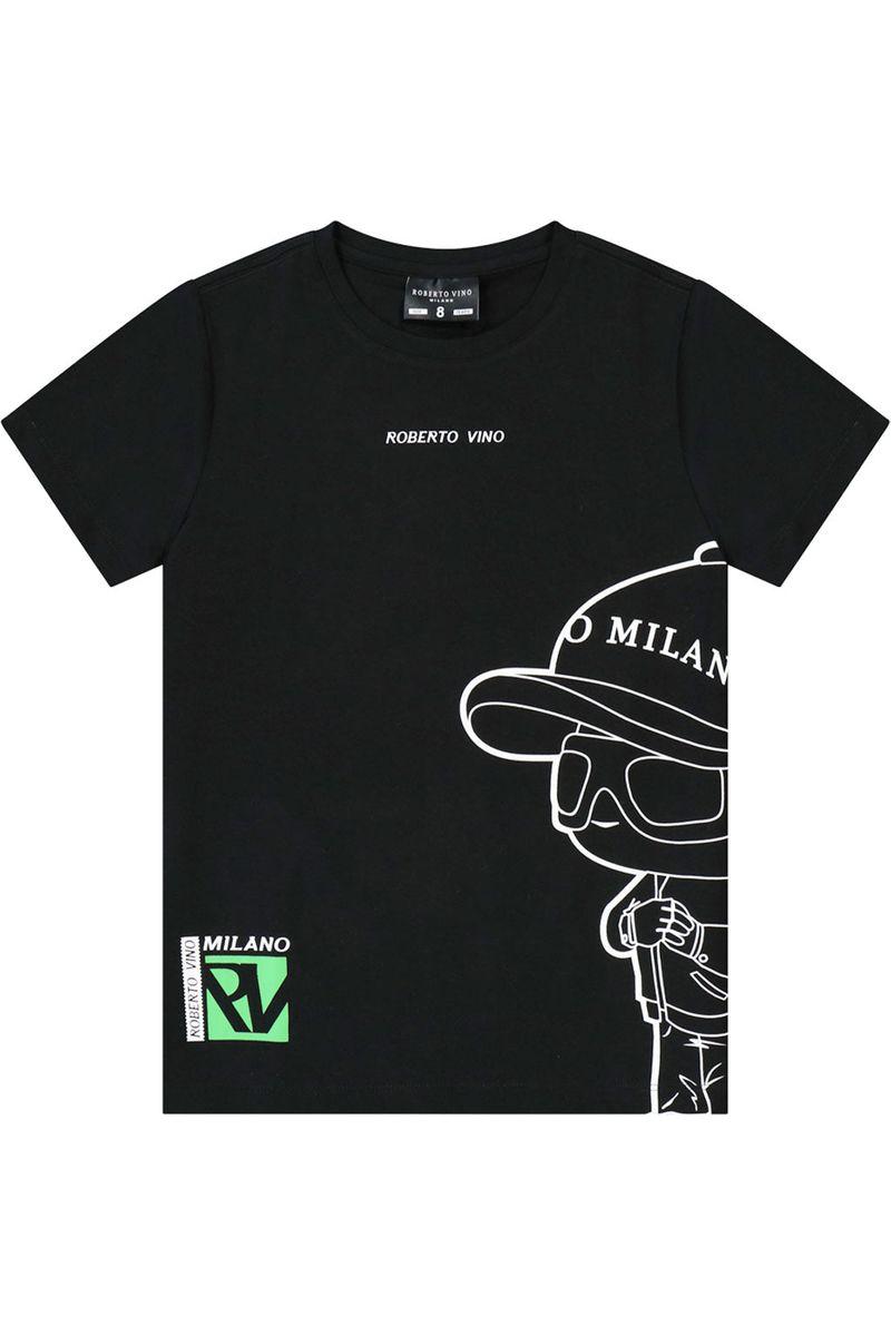 חולצת טי שרט ROBERTO VINO הדפס ילד לילדים