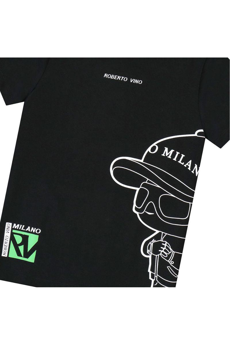 חולצת טי שרט ROBERTO VINO הדפס ילד לילדים