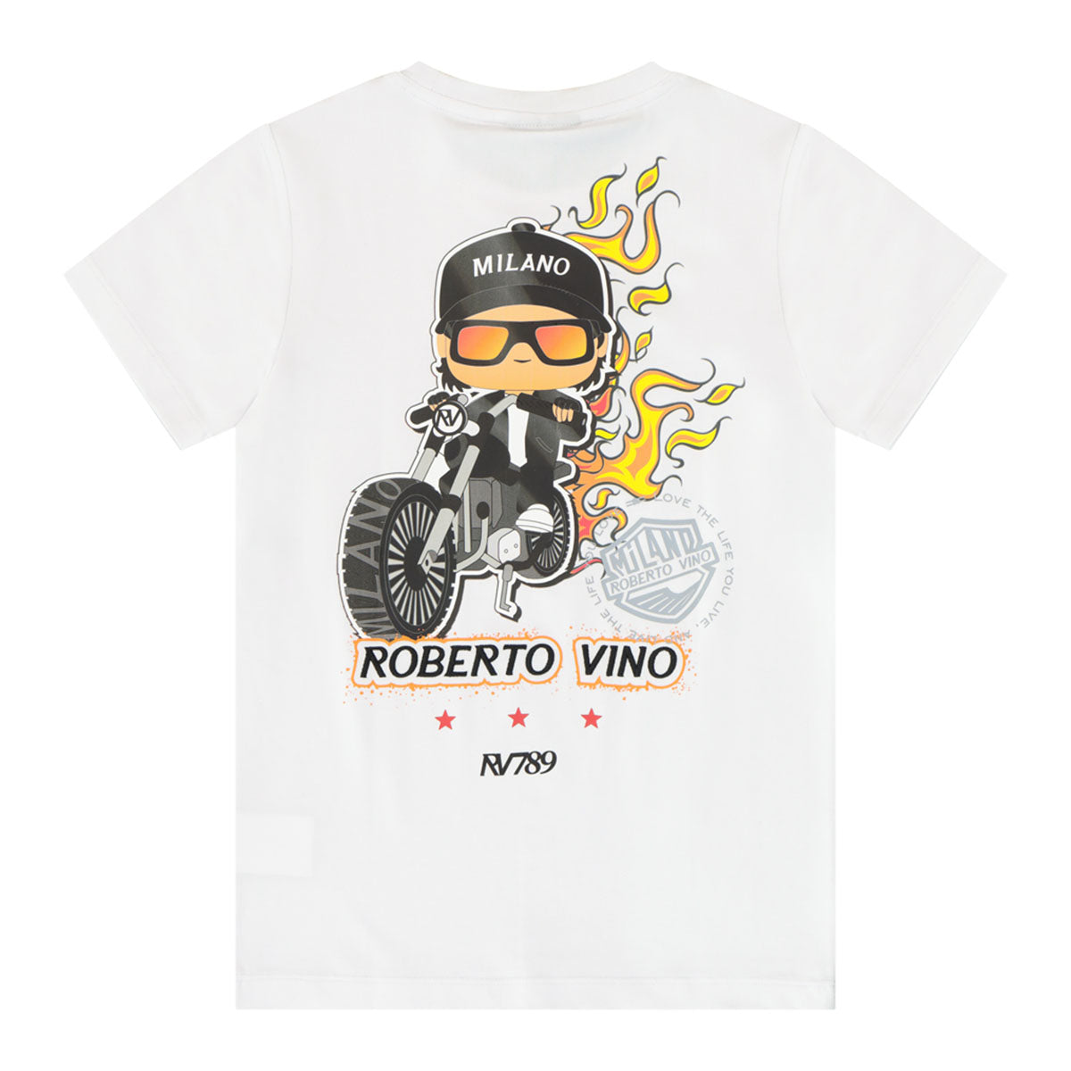 חולצת טי שרט ROBERTO VINO ילד על אופנוע לילדים