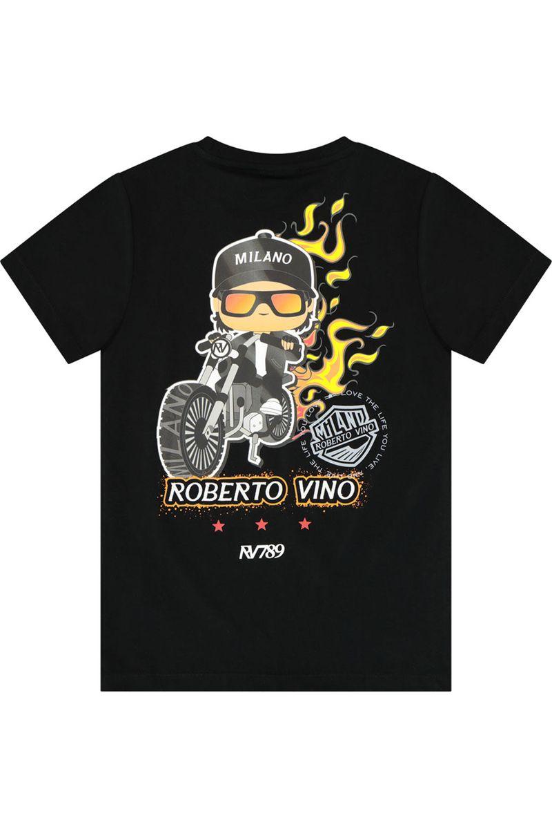 חולצת טי שרט ROBERTO VINO ילד על אופנוע לילדים