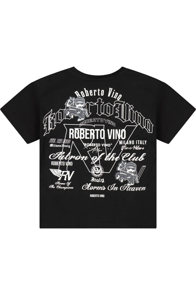חולצת טישירט ROBERTO VINO SIGNATURE הדפס אחורי לילדים