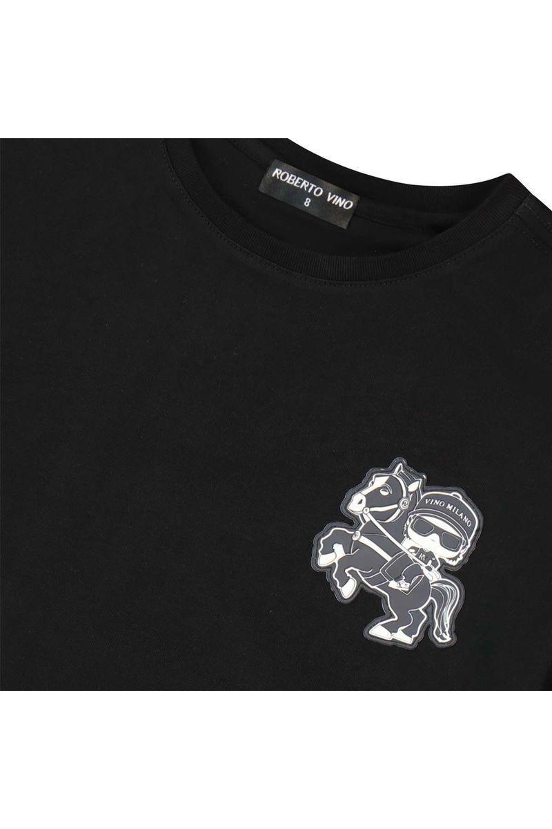חולצת טישירט ROBERTO VINO SIGNATURE הדפס אחורי לילדים