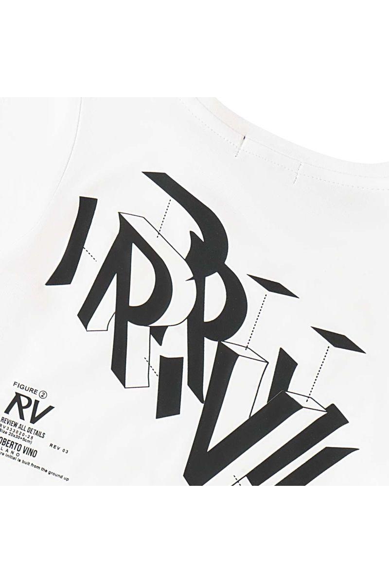 חולצת טישירט ROBERTO VINO EXCLUSIVE הדפס אחורי לילדים White / 4Y