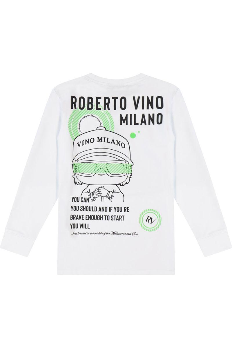 חולצת טי שרט ROBERTO VINO MILANO ארוכה לילדים