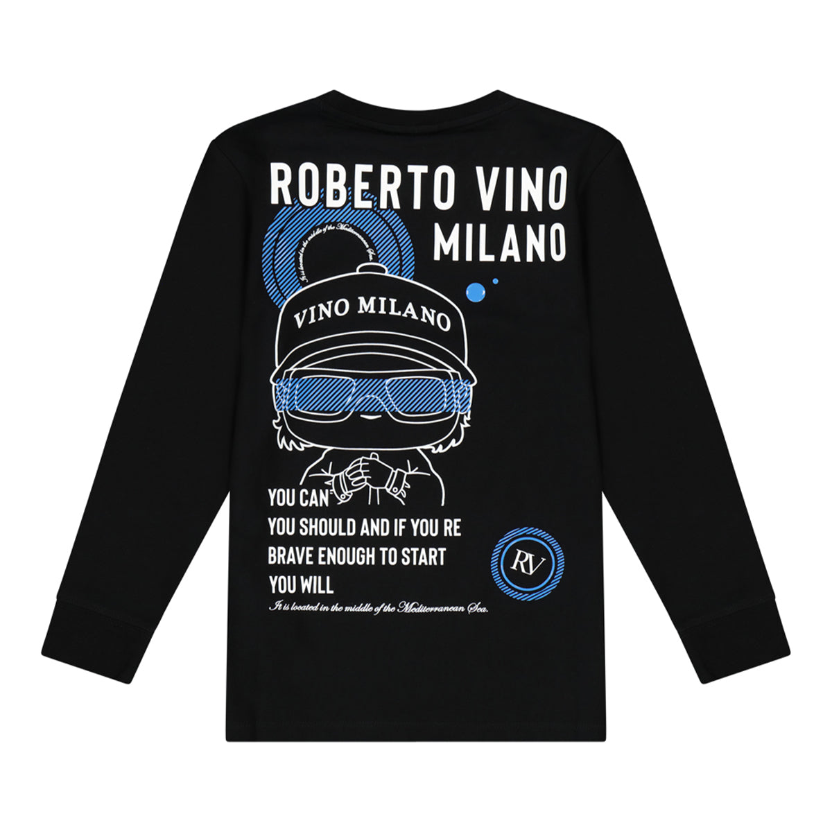 חולצת טי שרט ROBERTO VINO MILANO ארוכה לילדים