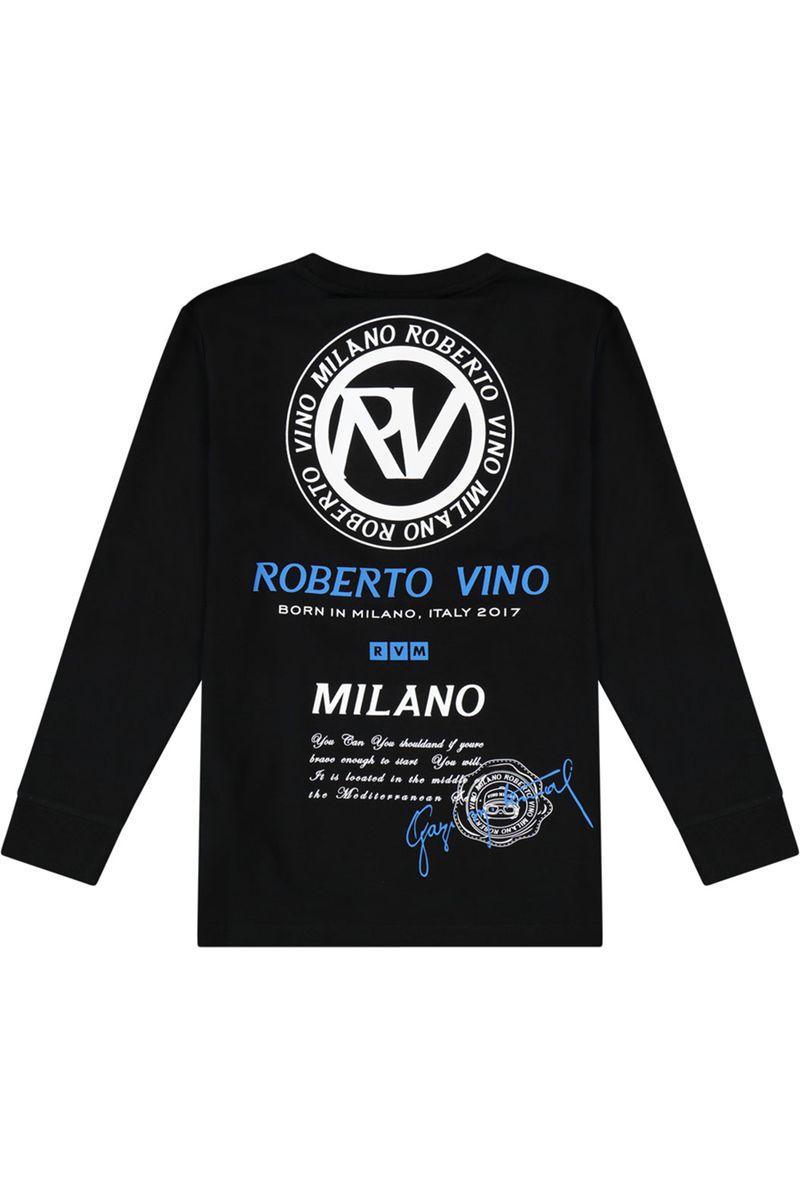 חולצת טי שרט ROBERTO VINO ארוכה לוגו אחורי לילדים