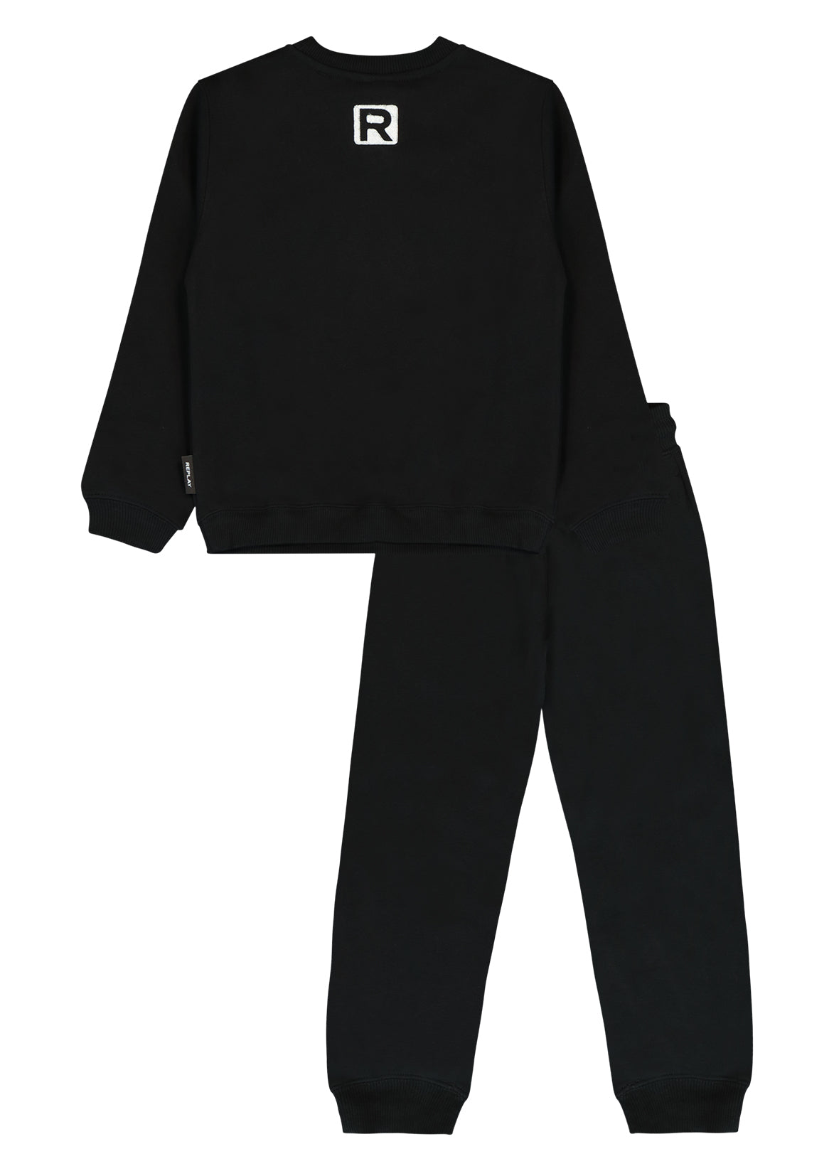 חליפת טרנינג REPLAY לוגו מותג באמצע לילדים BLACK / 4Y