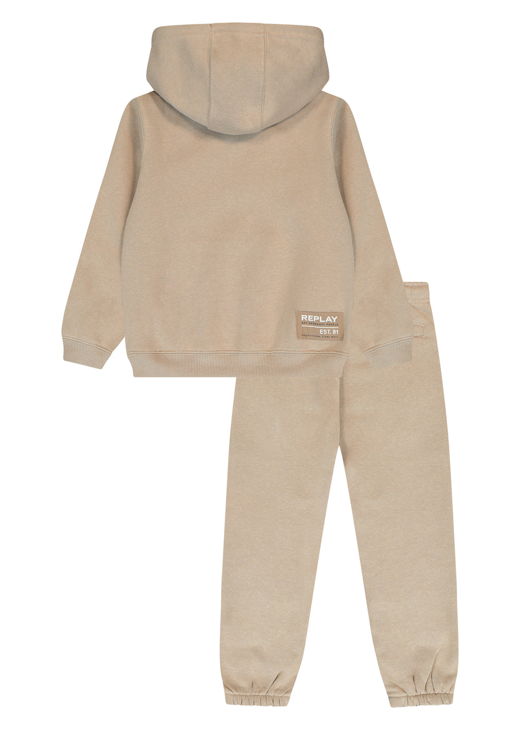 חליפת טרנינג REPLAY קפוצ'ון לוגו מותג לילדים BEIGE / 4Y