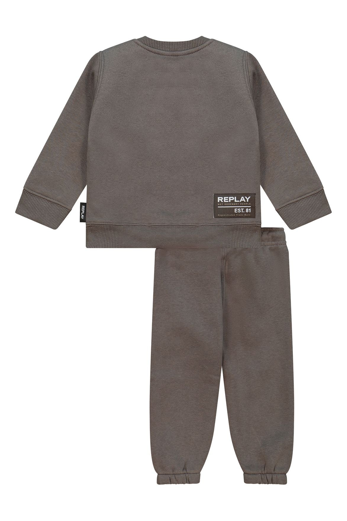 חליפת טרנינג REPLAY קפוצ'ון לוגו מותג לתינוקות BROWN / 3-6M