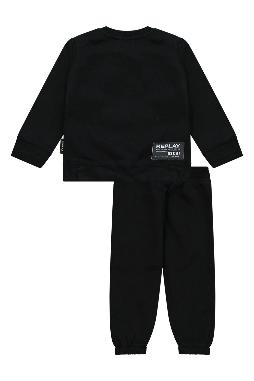 חליפת טרנינג REPLAY קפוצ'ון לוגו מותג לתינוקות BLACK / 3-6M