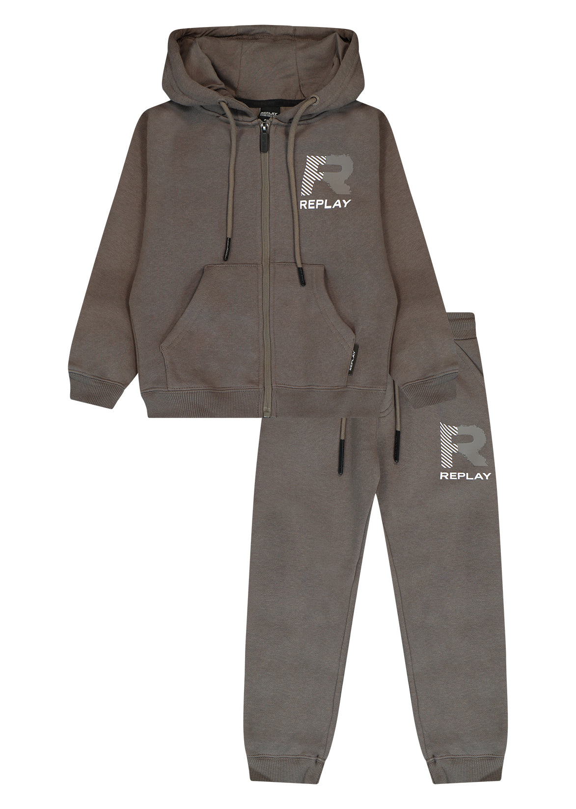 חליפת טרנינג REPLAY רוכסן קפוצ'ון לילדים BROWN / 2Y