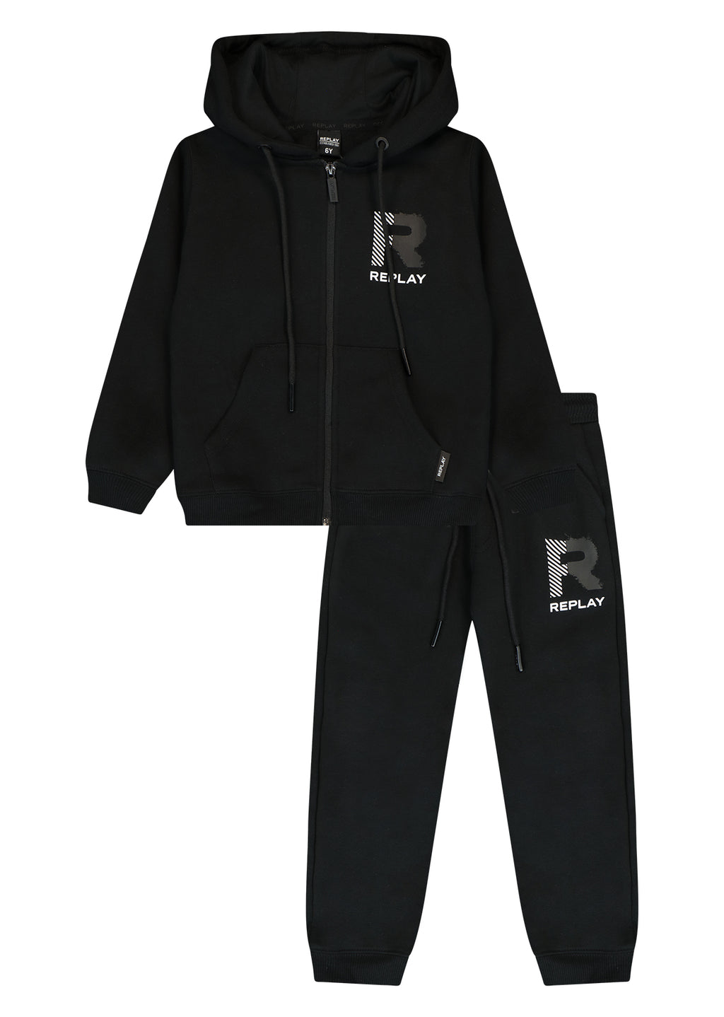 חליפת טרנינג REPLAY רוכסן קפוצ'ון לילדים BLACK / 4Y
