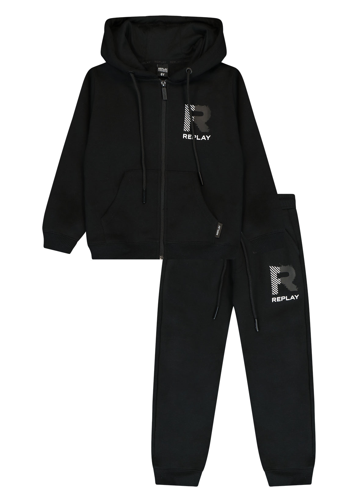 חליפת טרנינג REPLAY רוכסן קפוצ'ון לילדים BLACK / 4Y