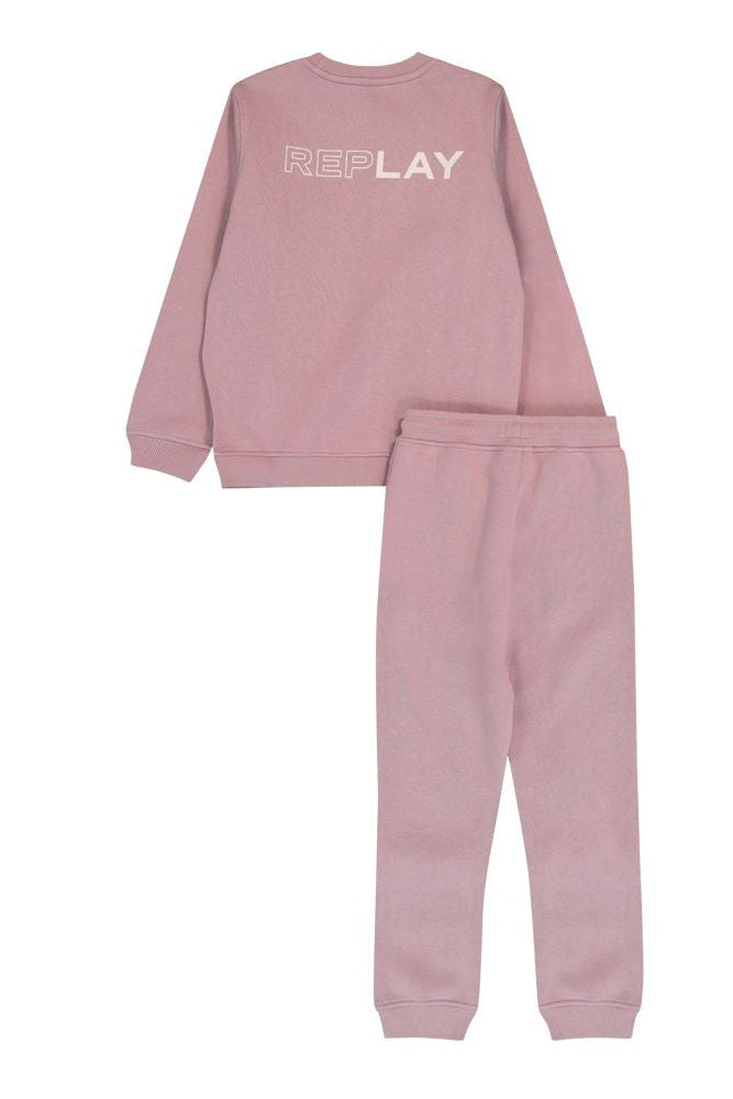 חליפת טרנינג REPLAY לוגו מותג לילדות PURPLE / 4Y