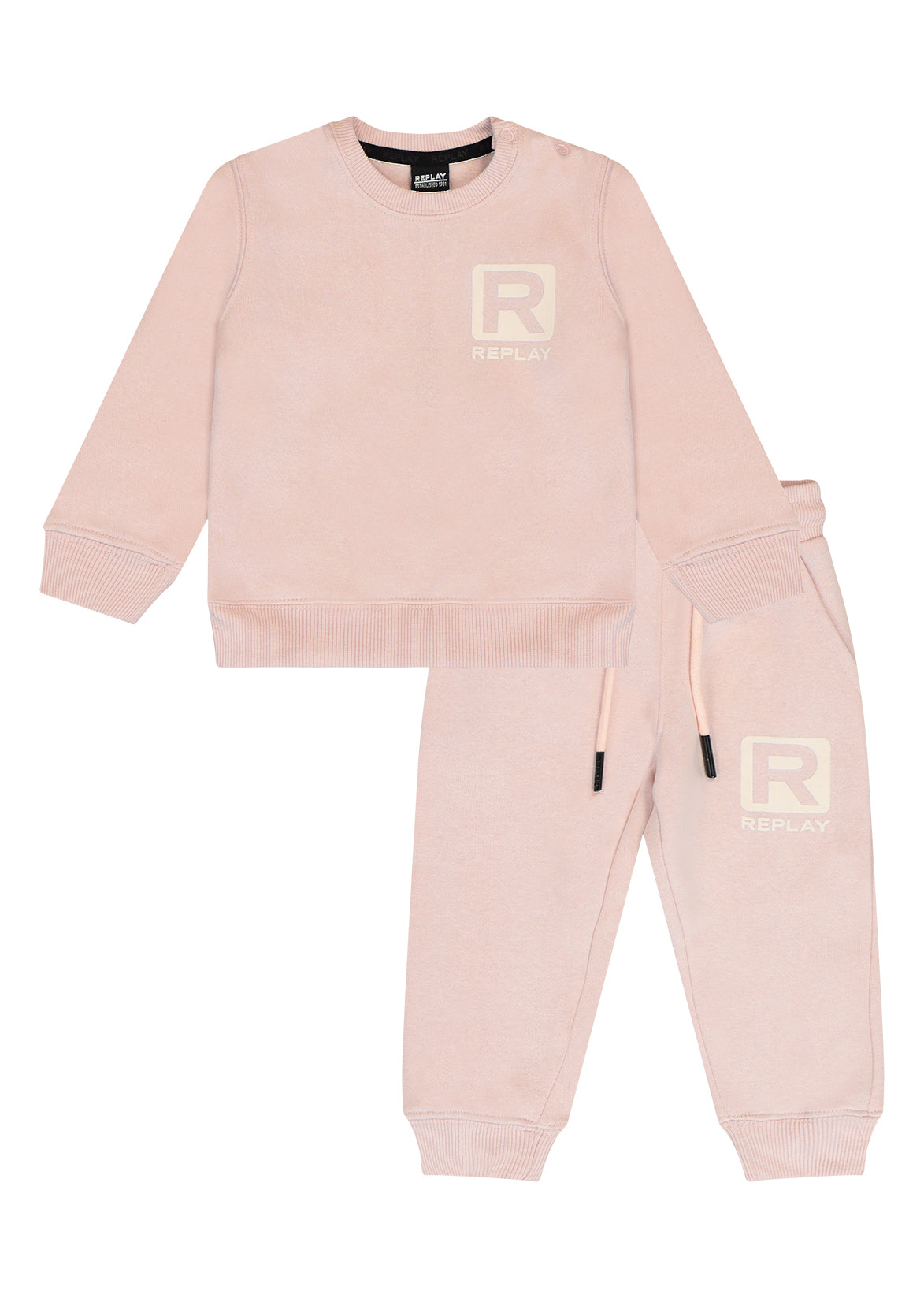 חליפת טרנינג REPLAY לוגו מותג לתינוקות Pink / 3-6M