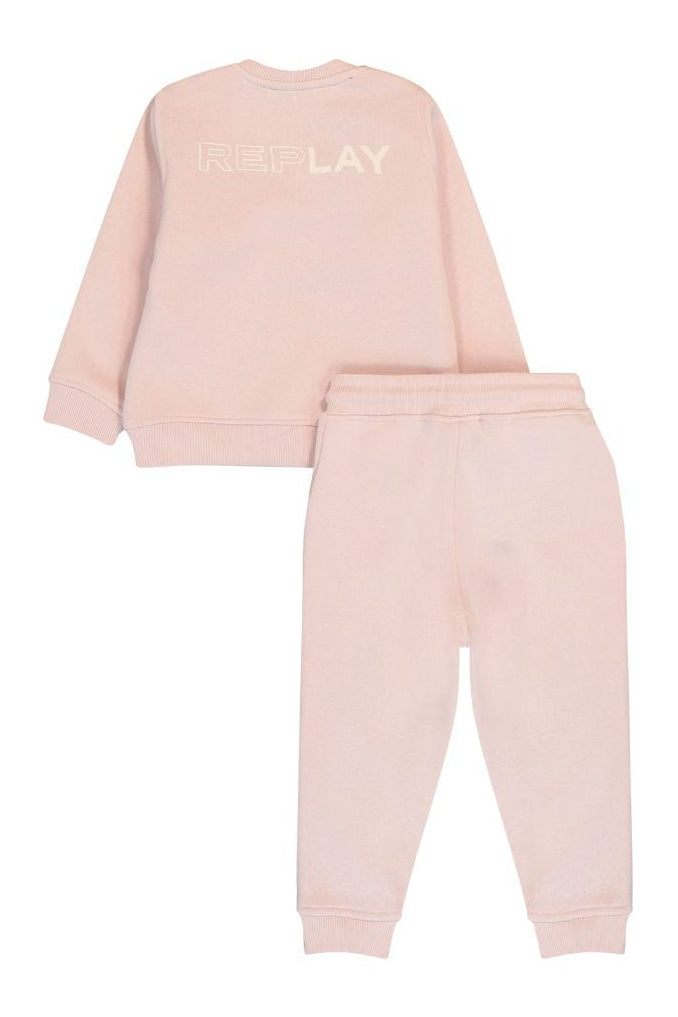 חליפת טרנינג REPLAY לוגו מותג לתינוקות Pink / 3-6M