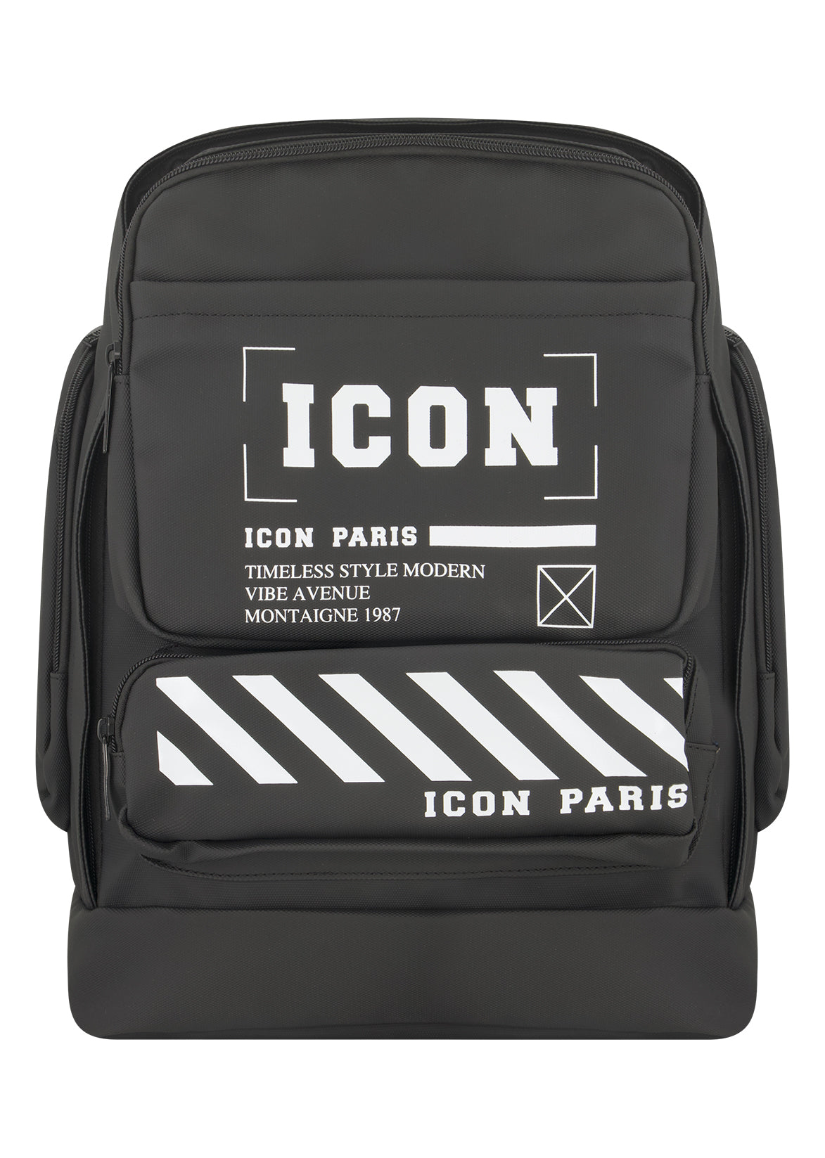 תיק גב ICON PARIS הדפס לוגו בחזית וכתפיות מרופדות לילדים BLACK / OS