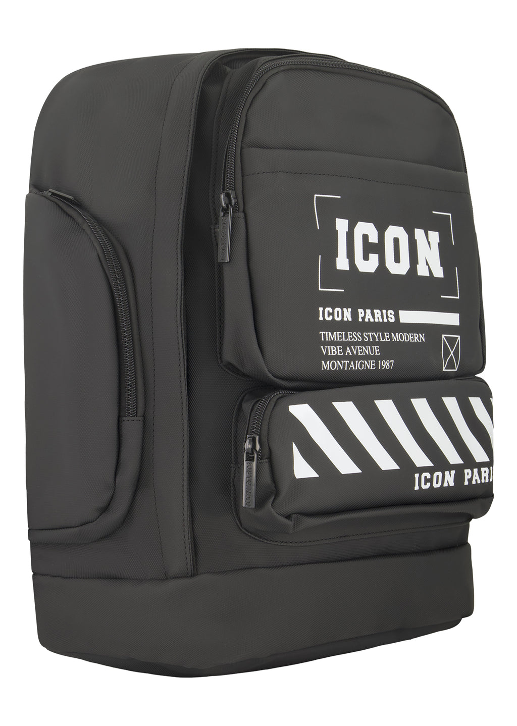 תיק גב ICON PARIS הדפס לוגו בחזית וכתפיות מרופדות לילדים BLACK / OS