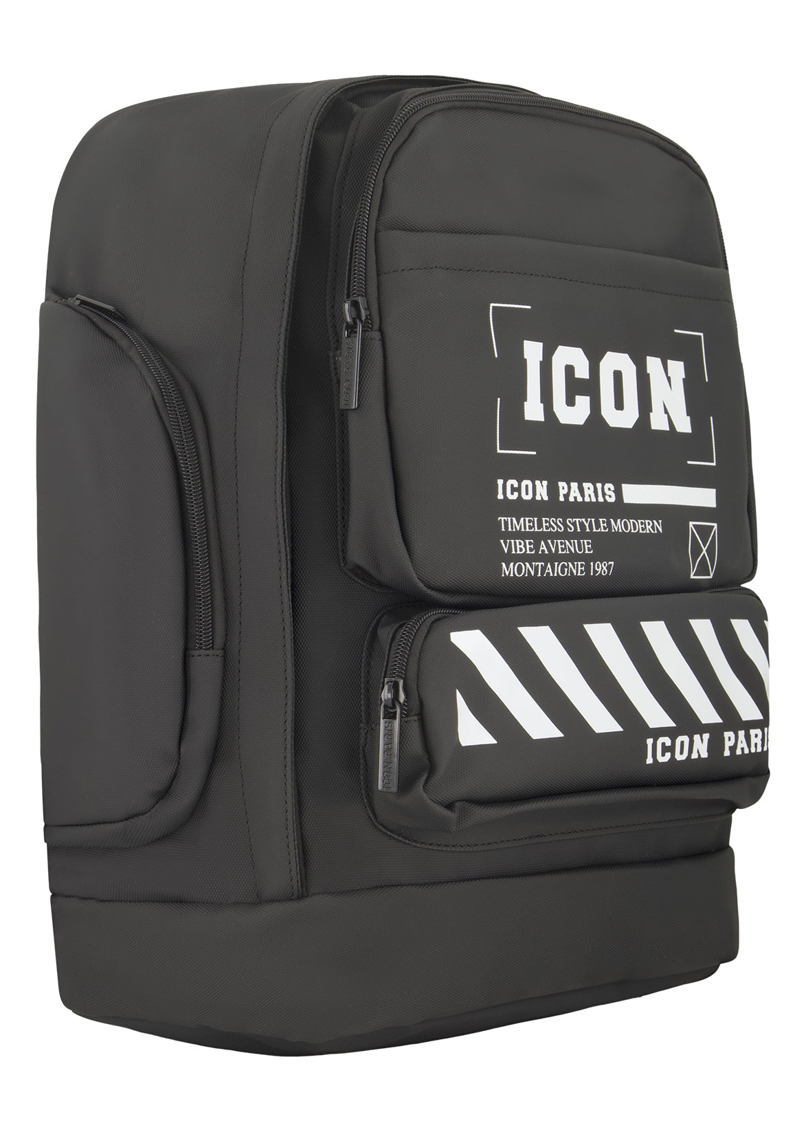 תיק גב ICON PARIS הדפס לוגו בחזית וכתפיות מרופדות לילדים BLACK / OS