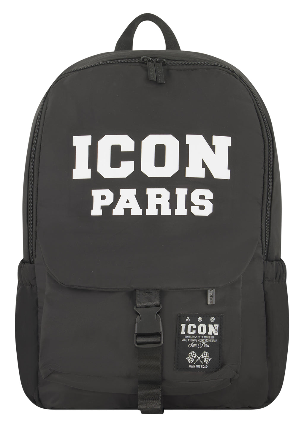 תיק גב ICON PARIS תא קדמי מודגש וכתפיות מרופדות לילדים BLACK / OS
