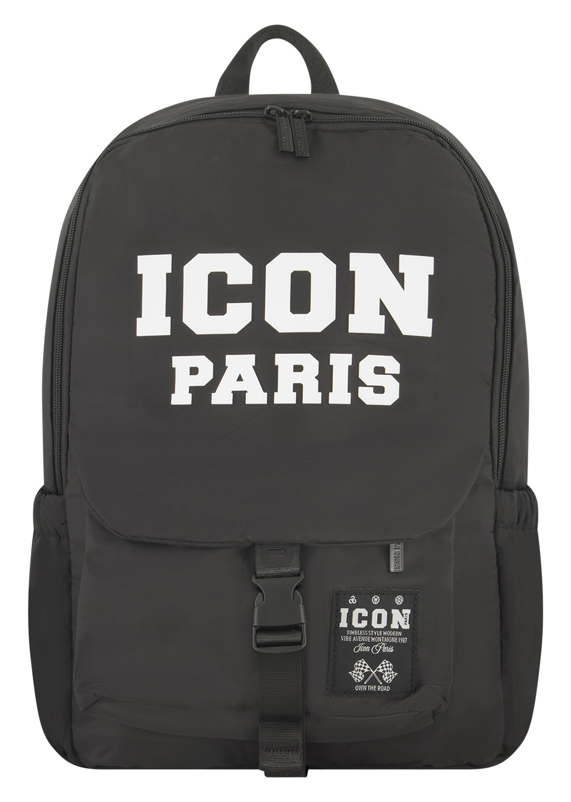 תיק גב ICON PARIS תא קדמי מודגש וכתפיות מרופדות לילדים BLACK / OS