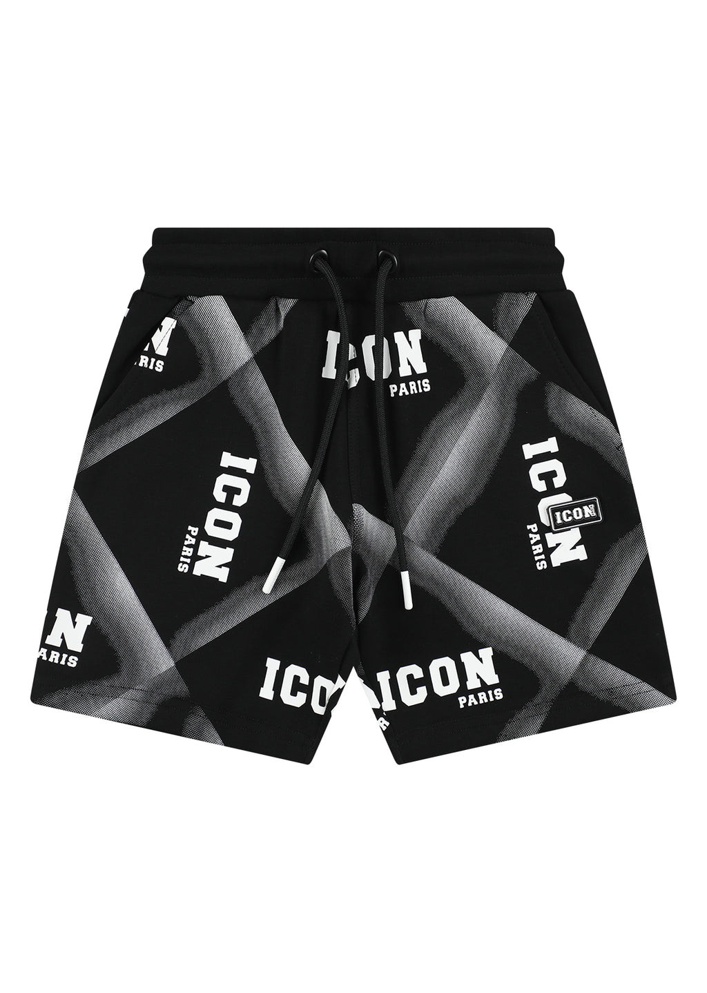 מכנסיים ארוכים ICON PARIS פרט רקום וגימור ספורטיבי לילדים BLACK / 4Y