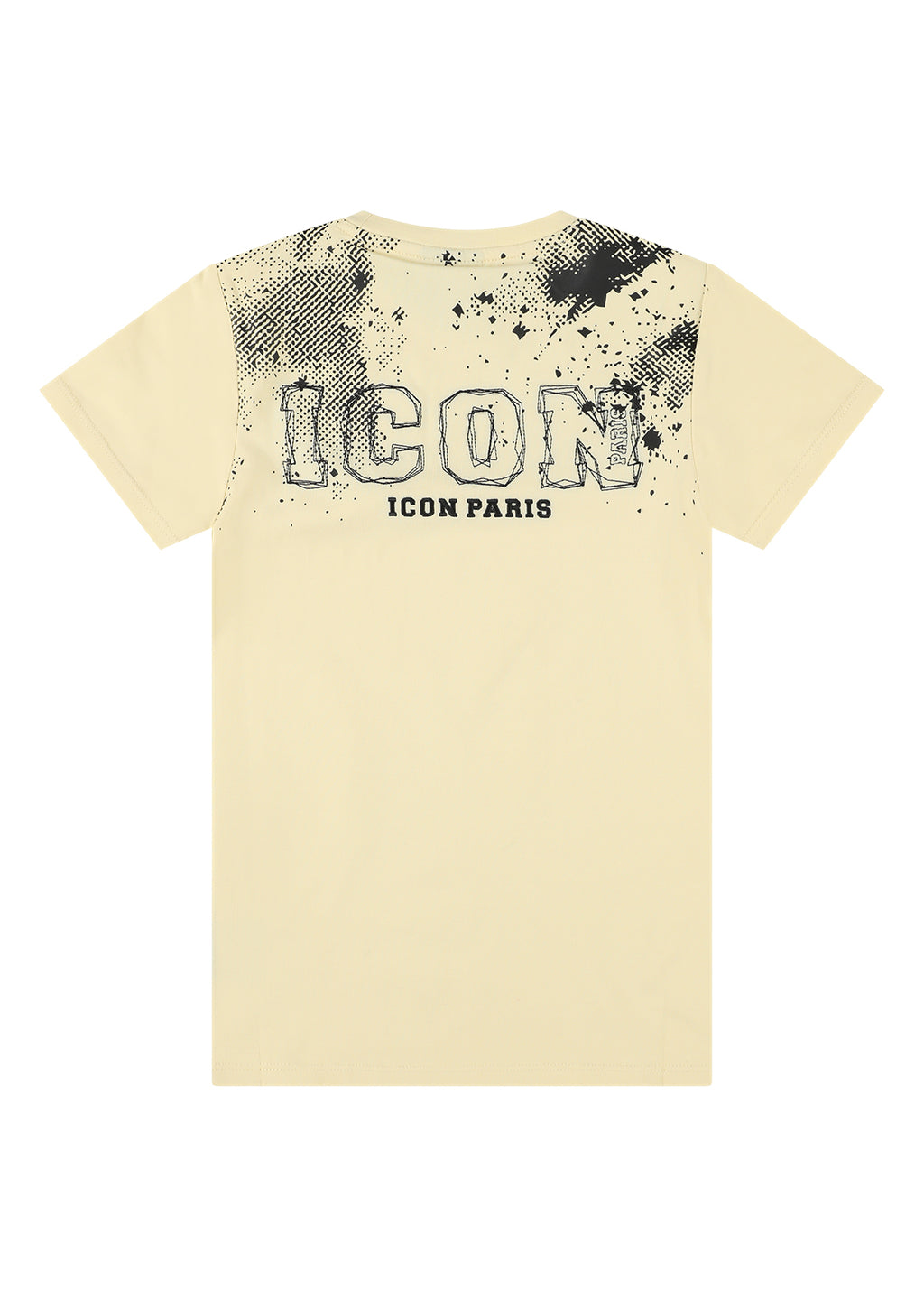 חולצת טישרט ICON PARIS עם הדפס מתזים גרפי ולוגו בחזה לילדים Yellow / 2Y