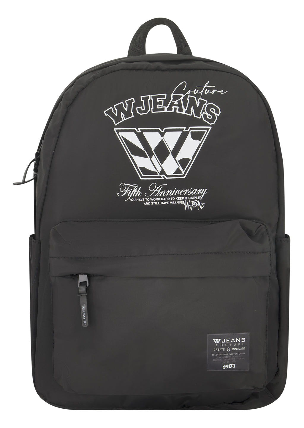 תיק גב W JEANS לוגו מרכזי וכתפיות מרופדות לילדים BLACK / OS