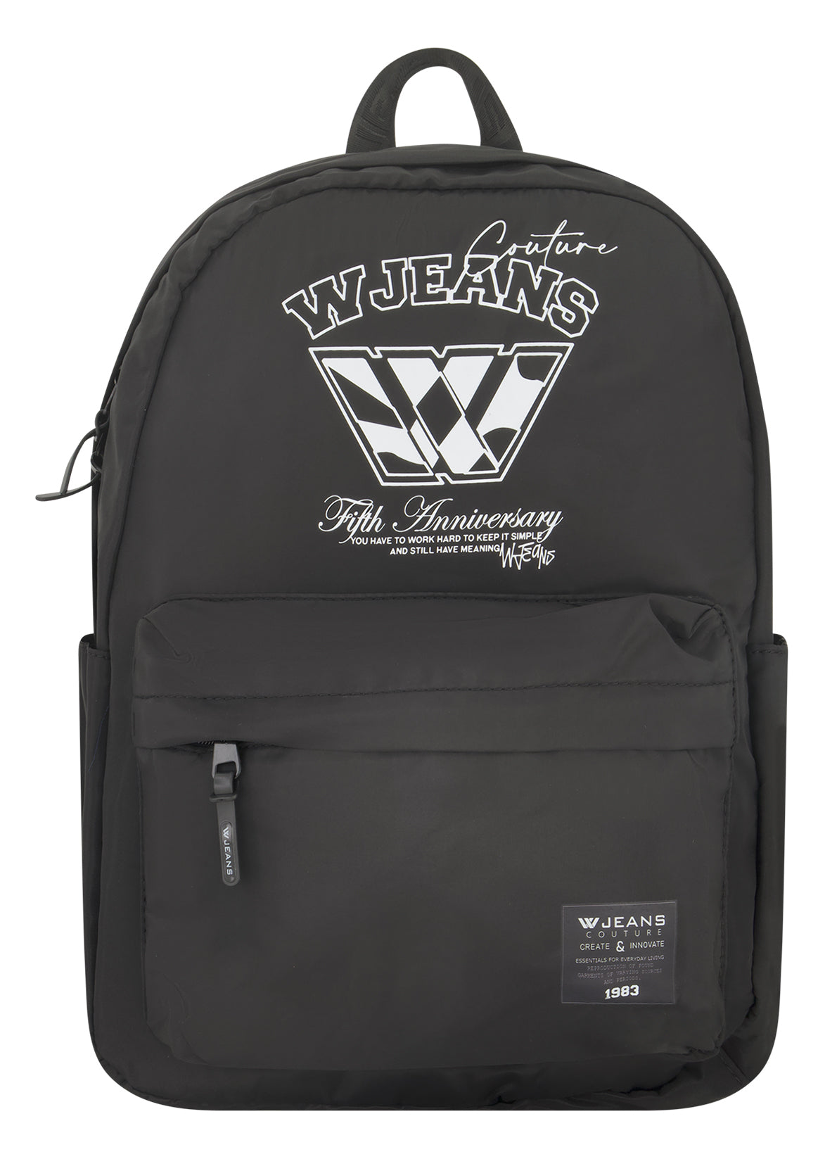תיק גב W JEANS לוגו מרכזי וכתפיות מרופדות לילדים BLACK / OS