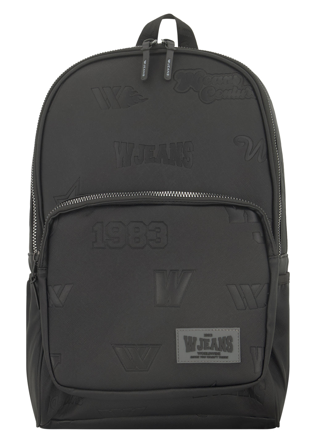 תיק גב W JEANS הדפס לוגו בחזית וגימור צבעוני לילדים BLACK / OS